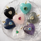 Amazonite Semi Precious stone Heart Pendant - Terciany 
