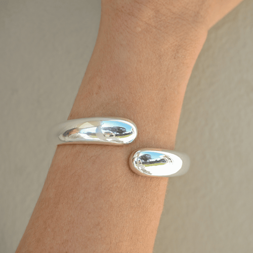 Large Sterling silver electro bangle