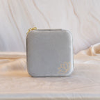 Large Grey Velvet Jewellery Box (Personalisation Available) - Terciany 