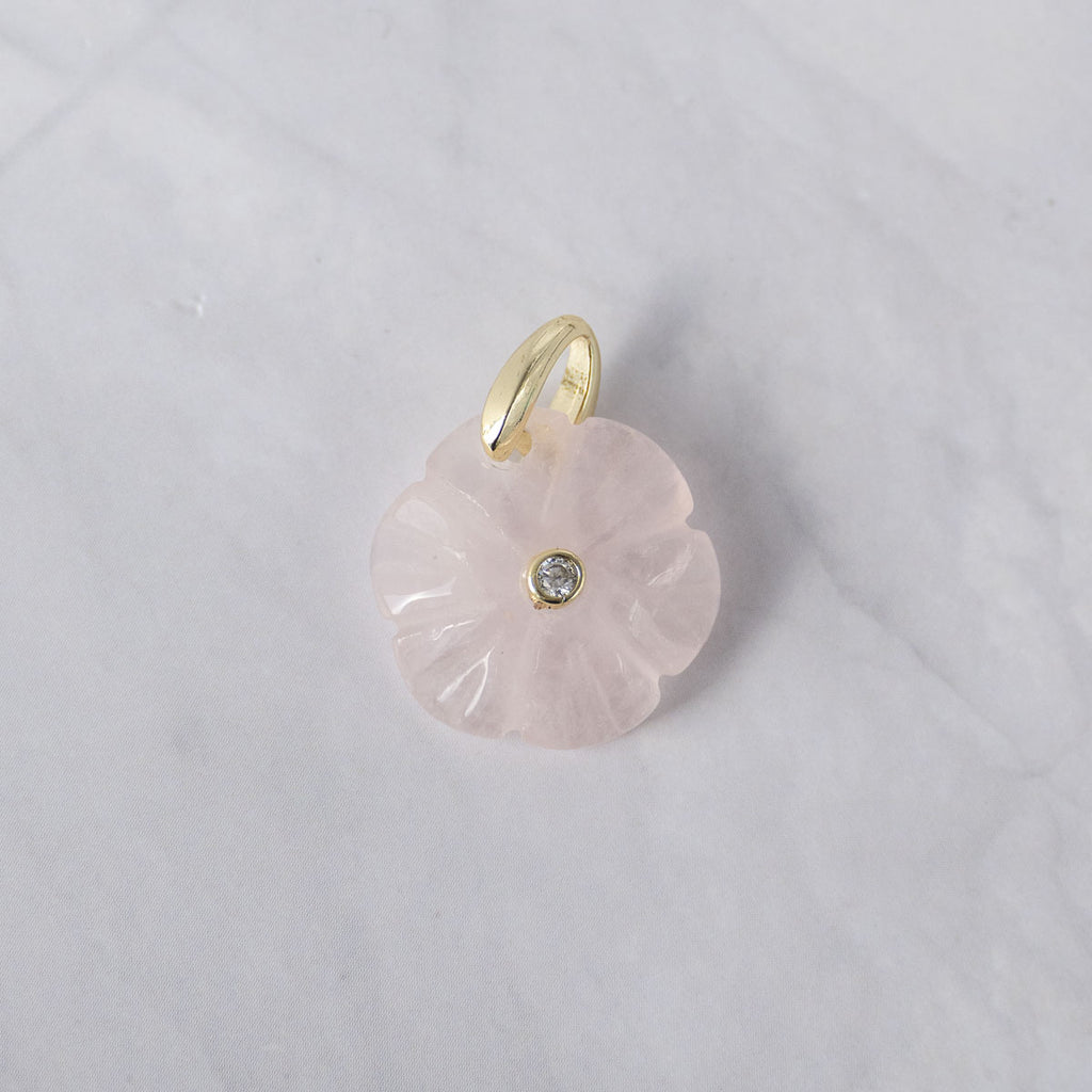 Rose Quartz Semi precious stone Pendant