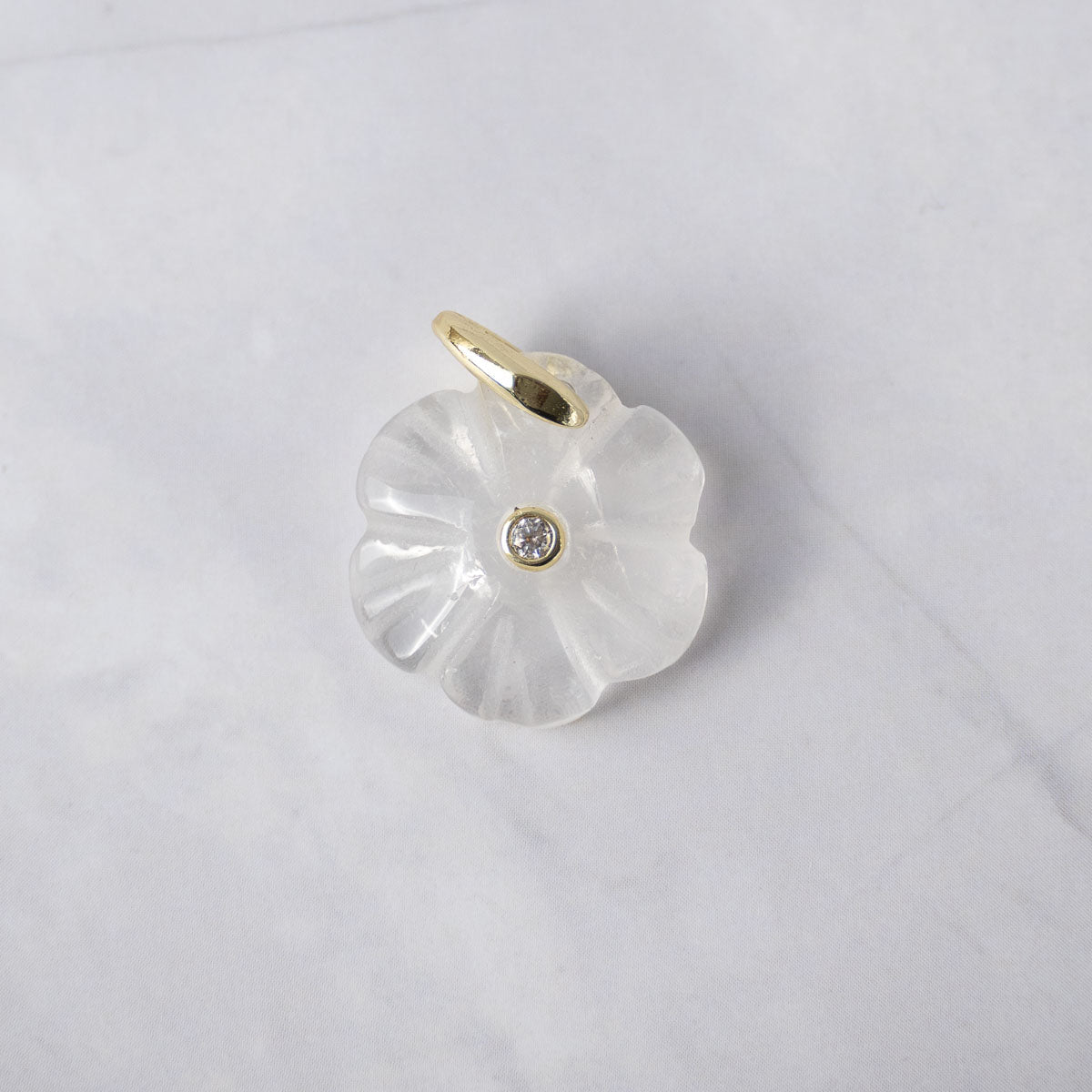 White Quartz Semi Precious stone Pendant