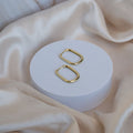 Comfy Gold Paperclip huggy earrings - Terciany 