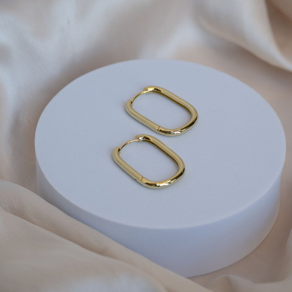 Large Paperclip Huggy earrings - Terciany 