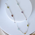 Mixture of Semi Precious teardrop stones in Necklace - Terciany 