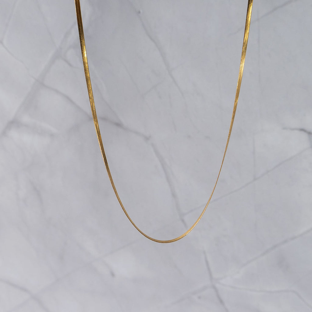 2mm Herringbone necklace