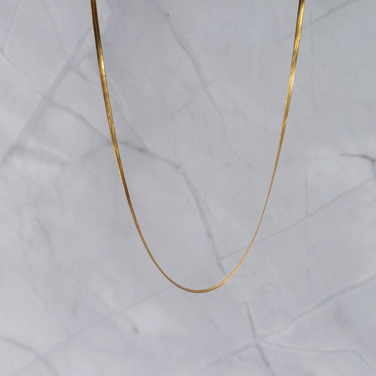 2mm Herringbone necklace