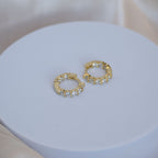 Gold Huggy earrings - Terciany 