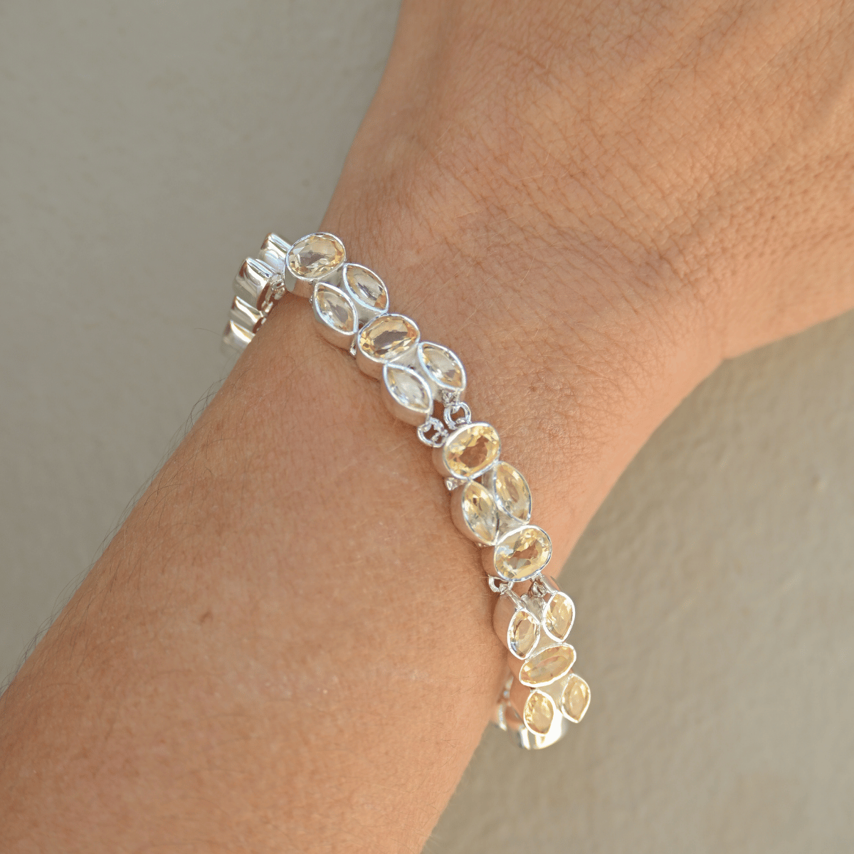 Citrine statement bracelet