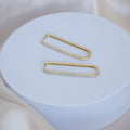 Paperclip Huggy earrings with cubic detail - Terciany 