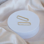 Paperclip Huggy earrings with cubic detail - Terciany 