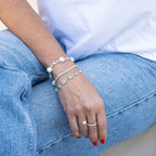 Blue Topaz and freshwater pearl Bracelet - Terciany 