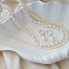 Tiny Italian Pearl stack necklace - Terciany 