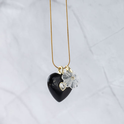 Black Onyx Semi Precious Stone Pendant - Terciany 