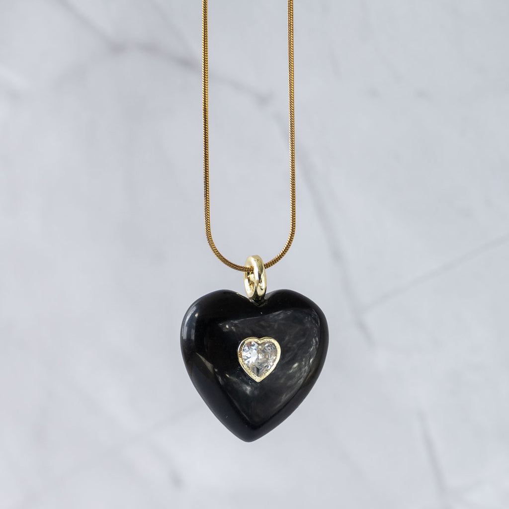 Black Onyx Semi Precious Stone Pendant