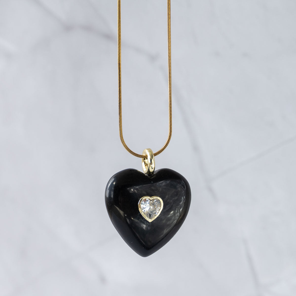 Black Onyx Semi Precious Stone Pendant