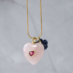Rose Quartz Semi Precious Stone pendant - Terciany 