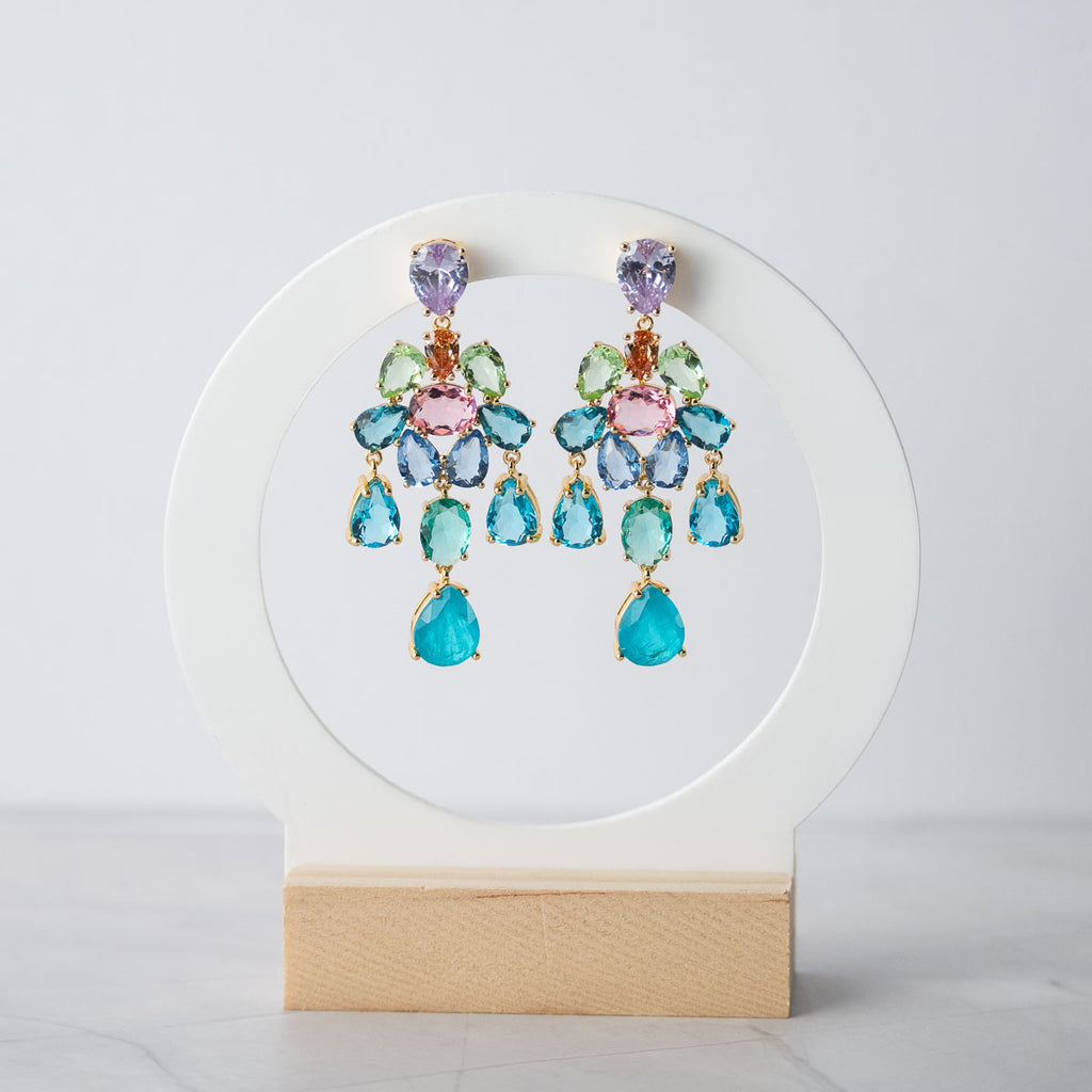Sanet Statement Semi Precious stone earrings
