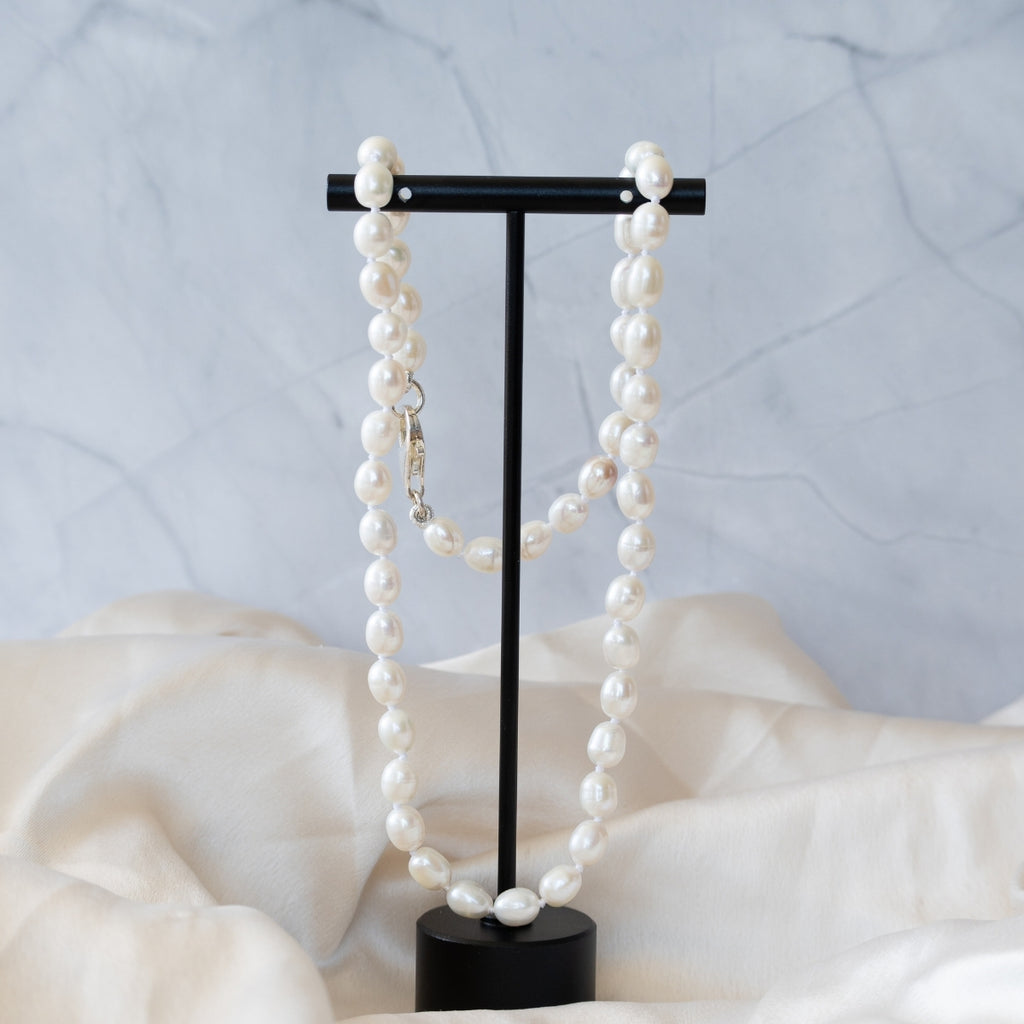 Stunning oval A Grade freshwater pearl necklace - Terciany 