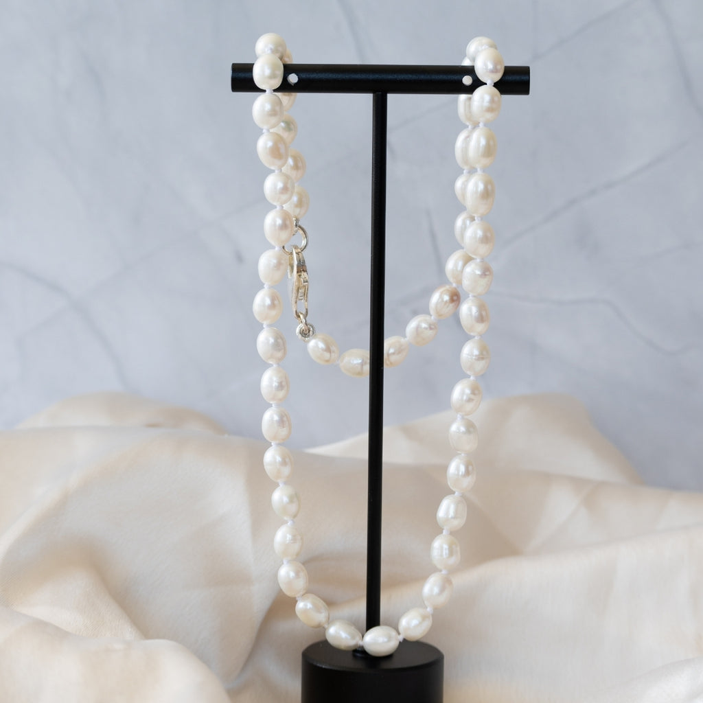 Stunning oval A Grade freshwater pearl necklace - Terciany 