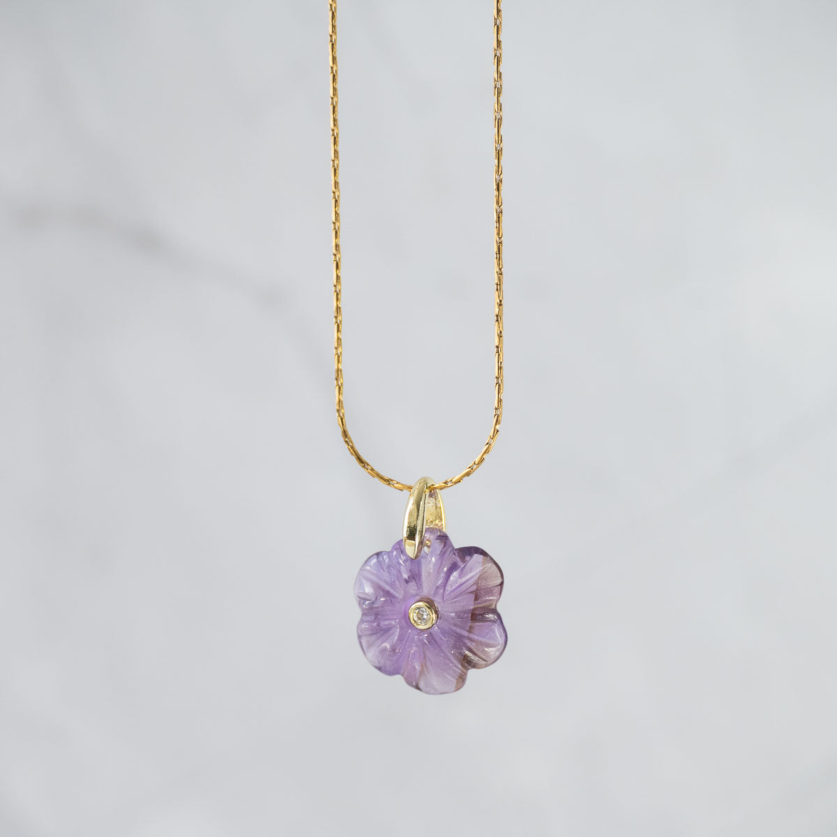 Purple Amethyst Semi Precious stone Pendant