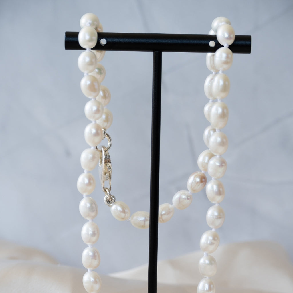 Stunning oval A Grade freshwater pearl necklace - Terciany 