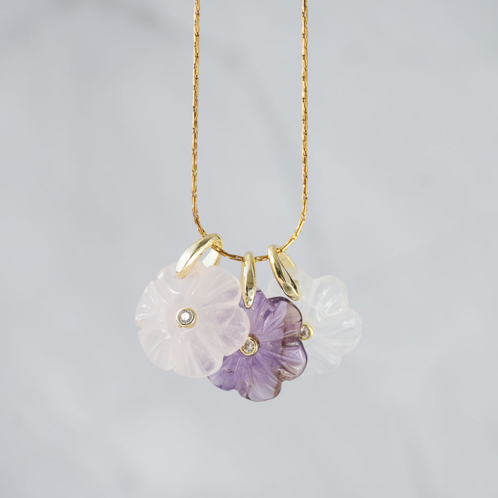 Purple Amethyst Semi Precious stone Pendant