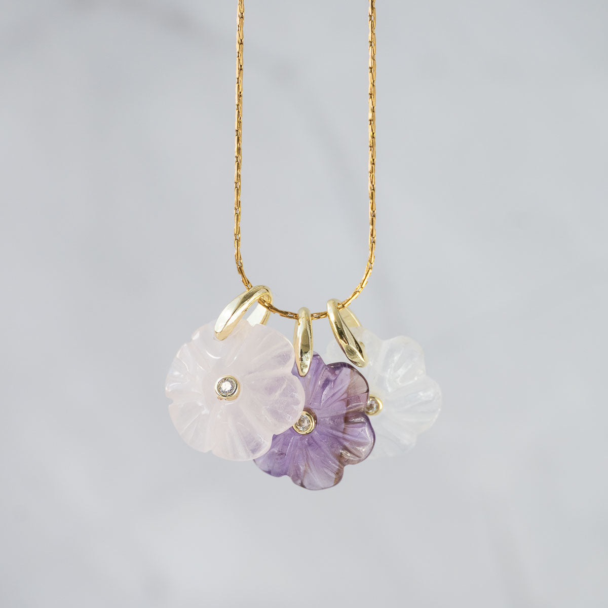 Purple Amethyst Semi Precious stone Pendant