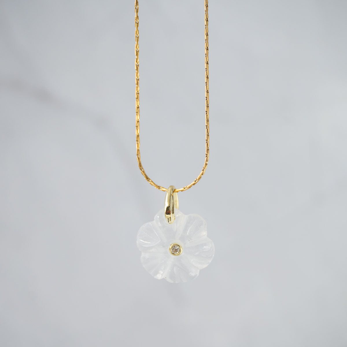 White Quartz Semi Precious stone Pendant
