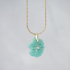 Amazonite Semi Precious Flower Pendant - Terciany 