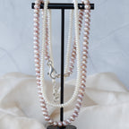 Tiny Italian Pearl stack necklace - Terciany 