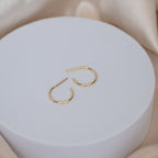 Thin Gold Hoop earrings - Terciany 