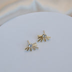 Gold Starburst Stud earrings - Terciany 