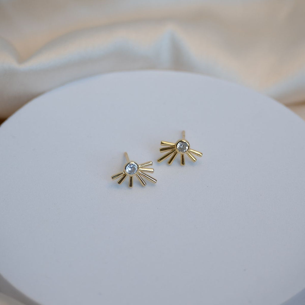 Gold Starburst Stud earrings - Terciany 