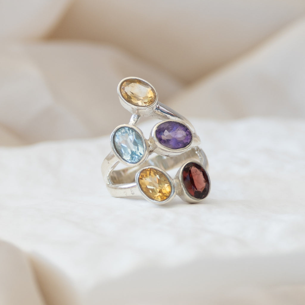 Statement Semi precious stone ring - Terciany 