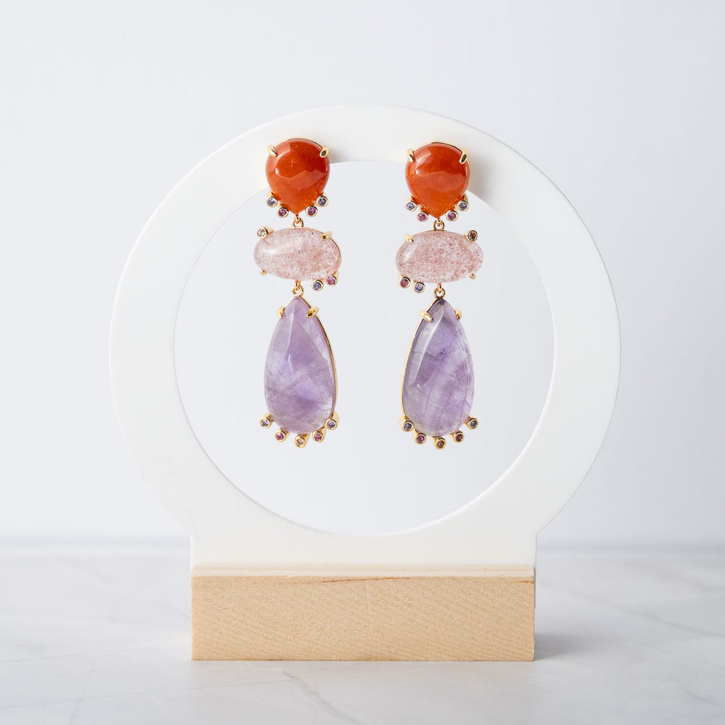 Dedre Semi Precious stone statement earrings