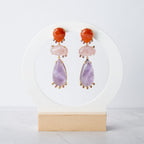 Dedre Semi Precious Stone Statement Earrings - Terciany 