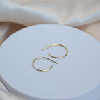Thin Gold Hoop earrings - Terciany 