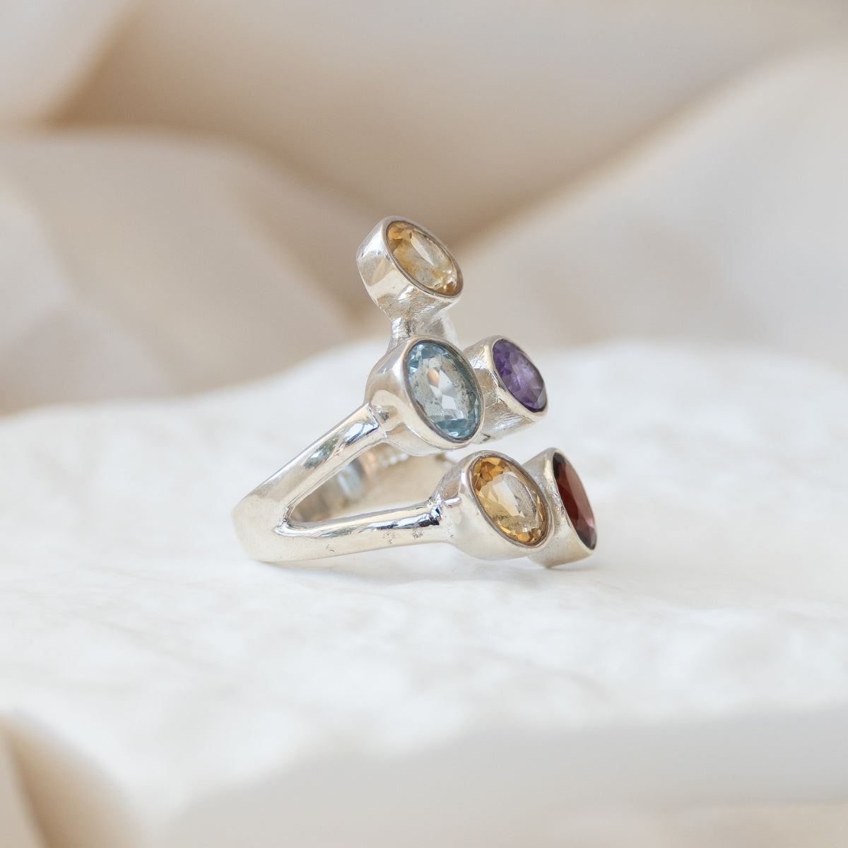 Statement Semi precious stone ring - Terciany 