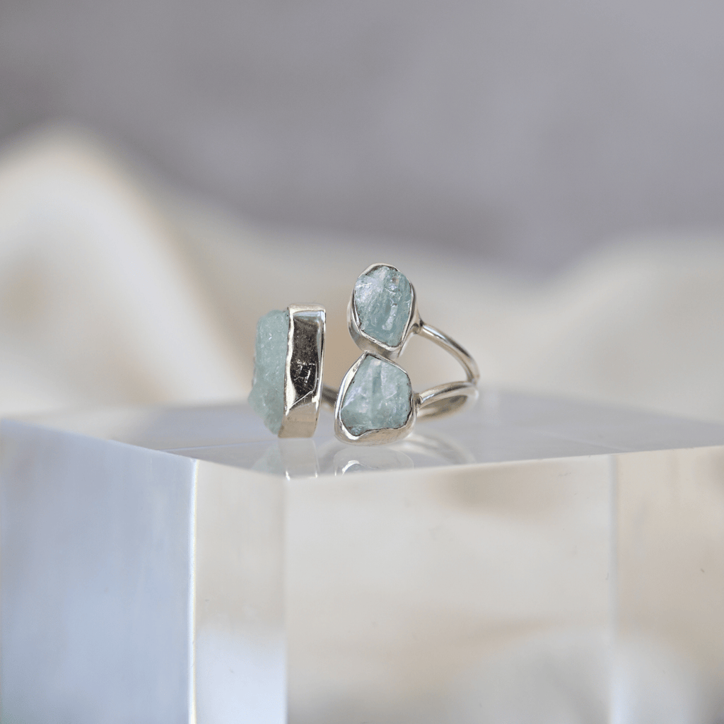 Open Size semi precious stone ring