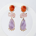 Dedre Semi Precious Stone Statement Earrings - Terciany 