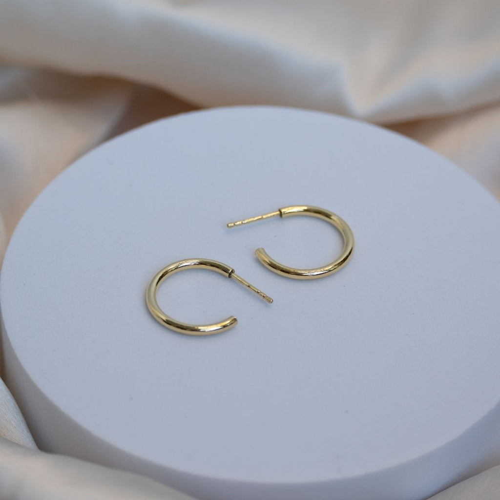 2mm Gold Hoop Earrings - Terciany 