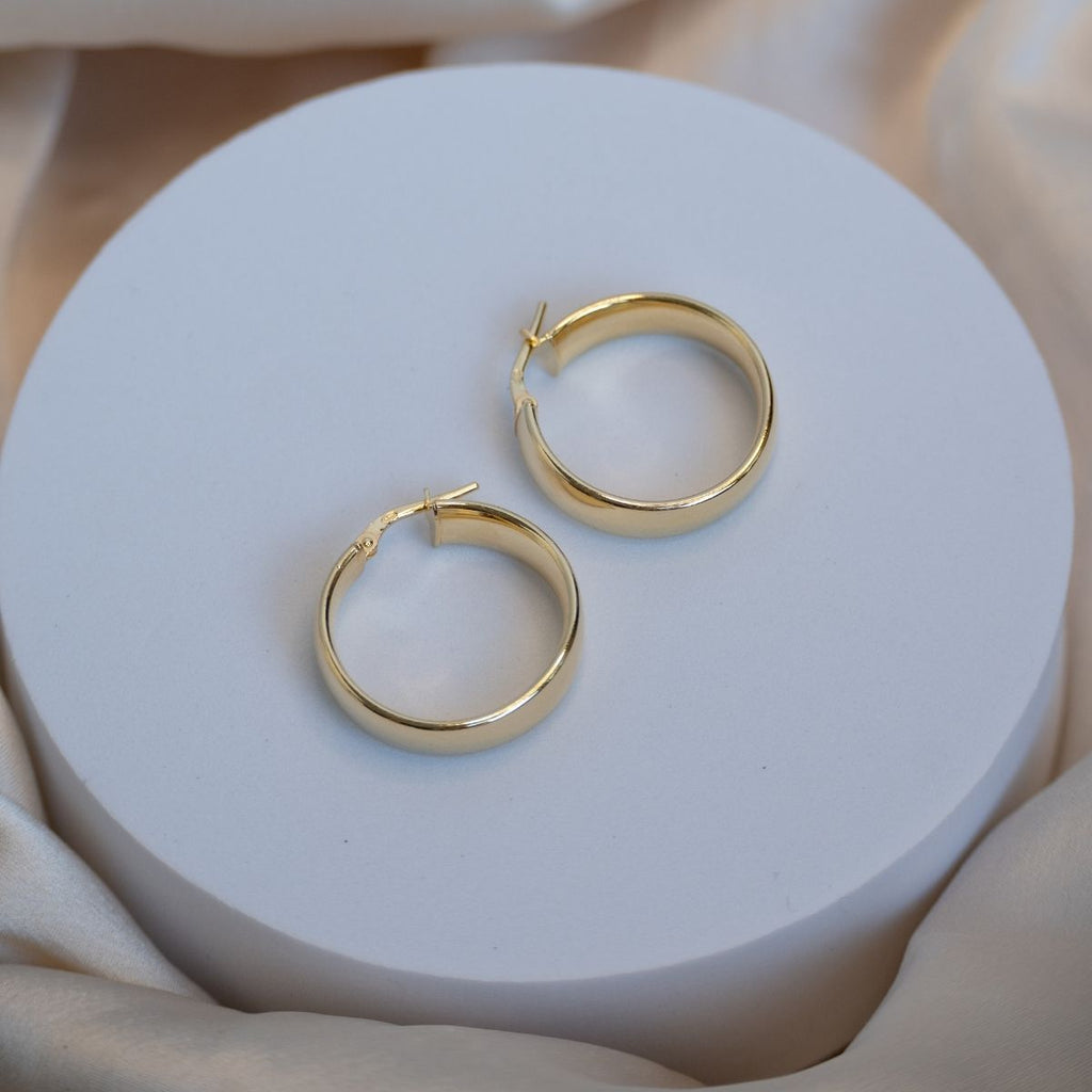 Solid Gold Spain Hoop earrings