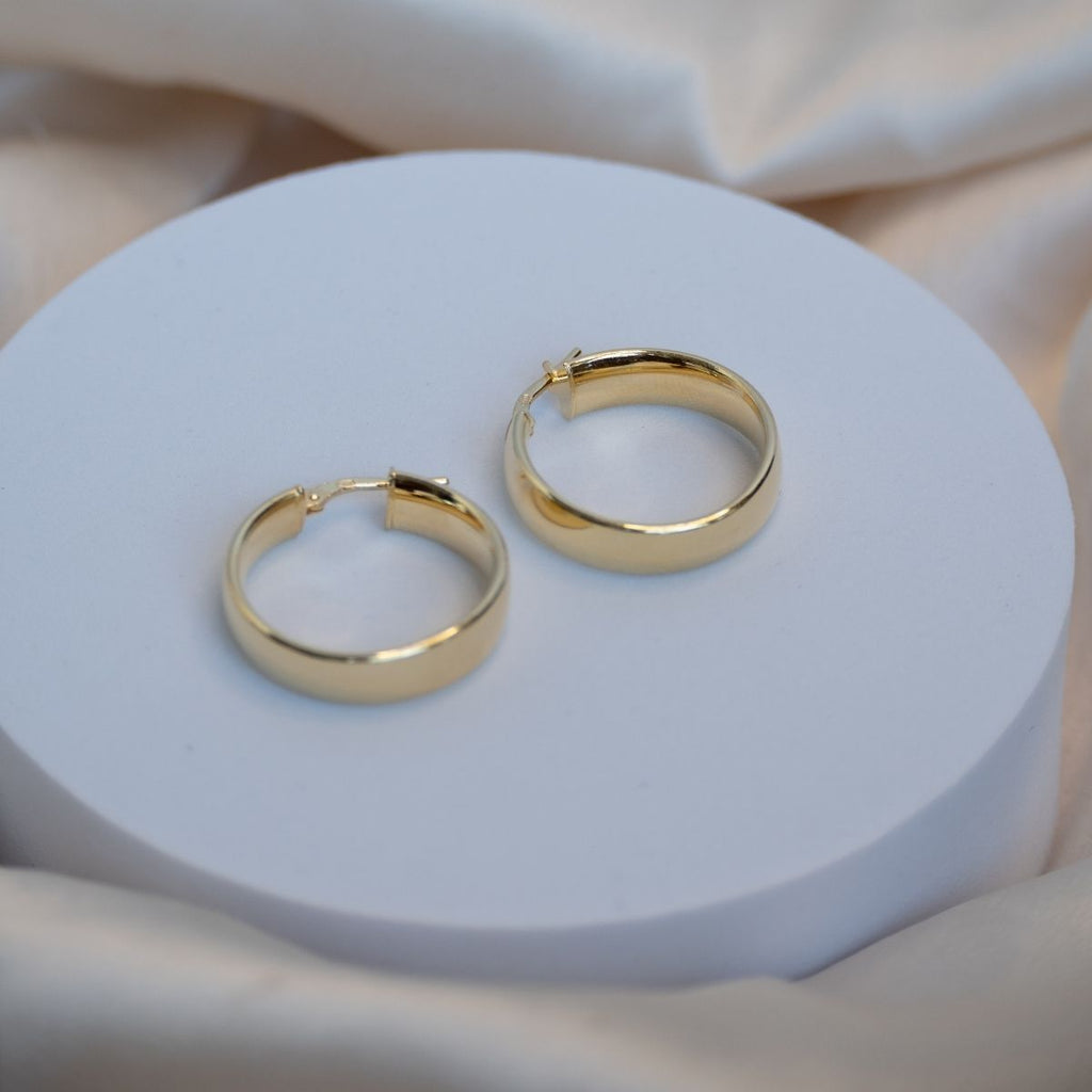 Solid Gold Spain Hoop earrings