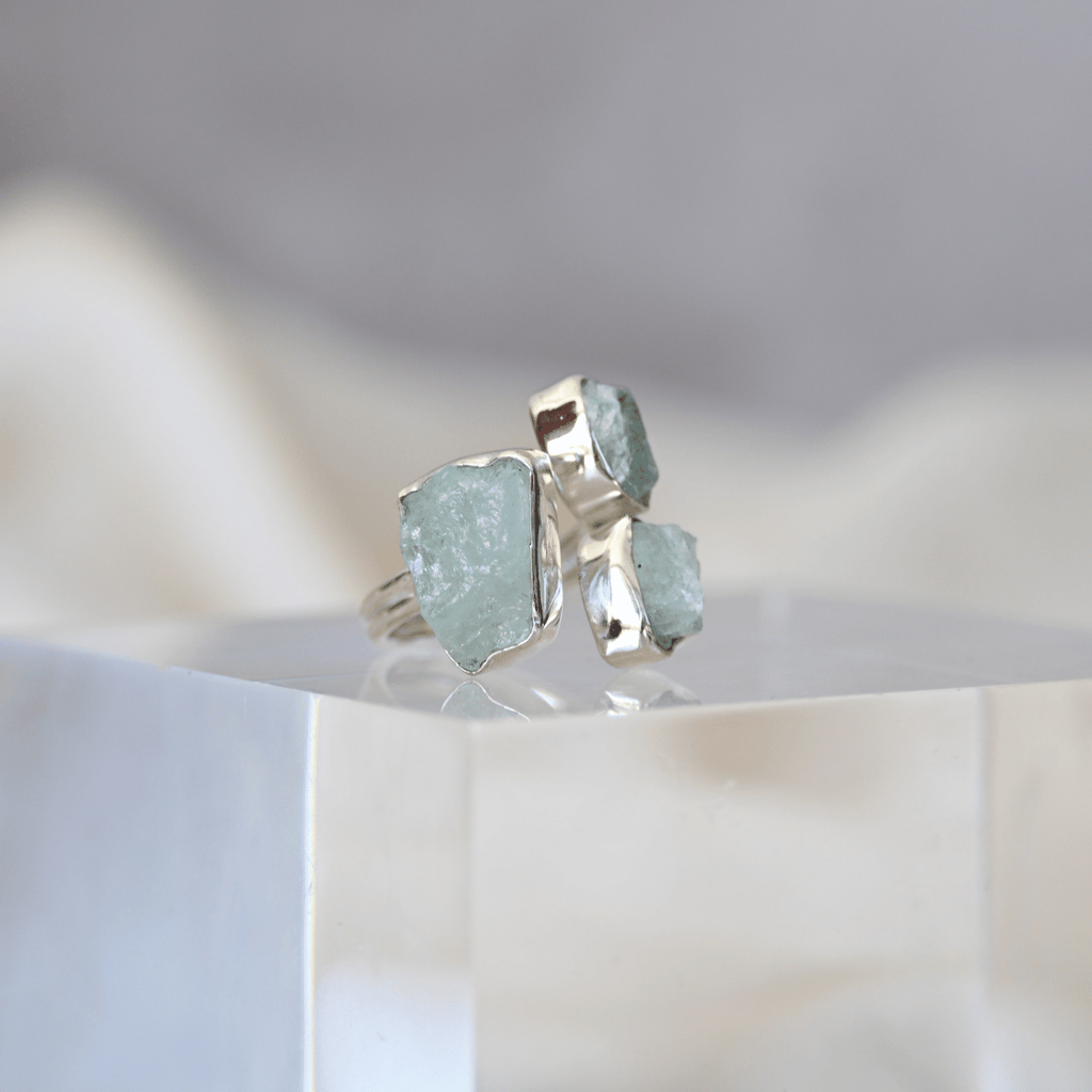 Open Size semi precious stone ring