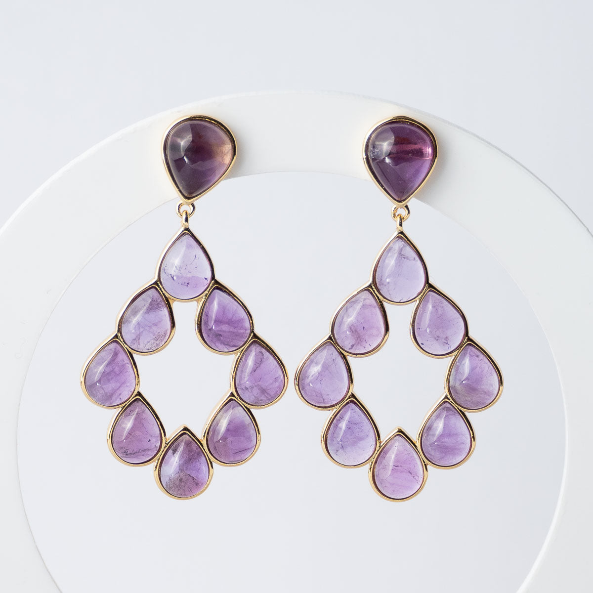 Terciany Amethyst statemnt earrings