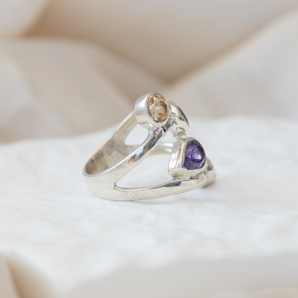 4 Semi precious stone statement ring - Terciany 
