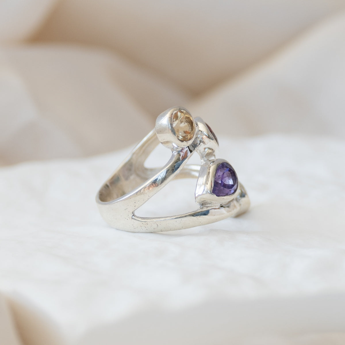 4 Semi precious stone statement ring - Terciany 