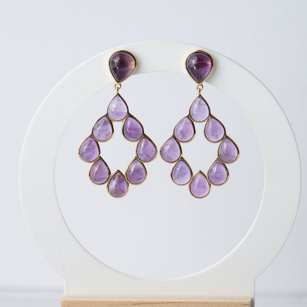 Terciany Amethyst statemnt earrings