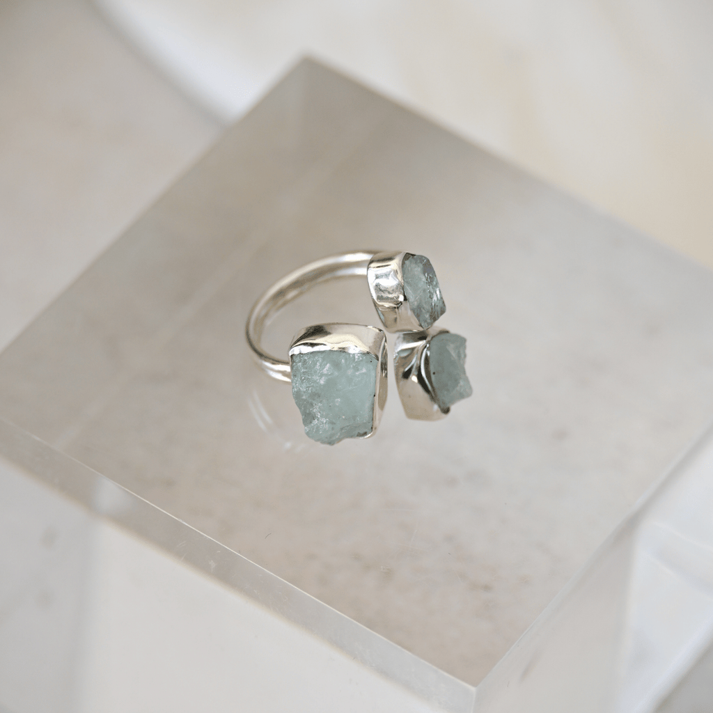 Open Size semi precious stone ring