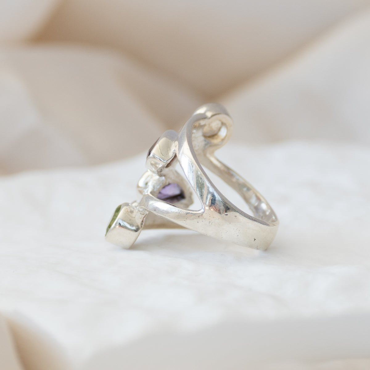4 Semi precious stone statement ring - Terciany 
